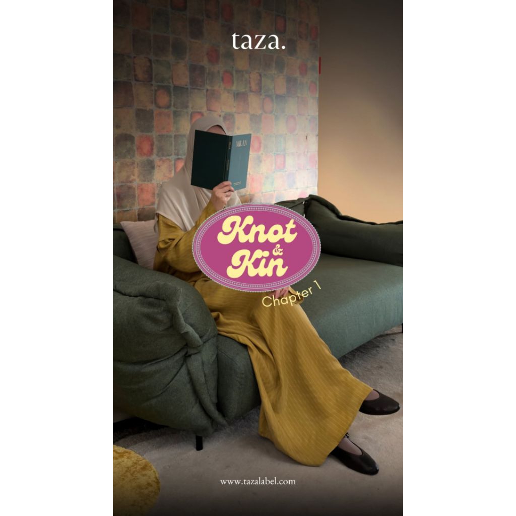 TAZA | The Knot and Kin | Teeqa Abaya Aegean Teal M | Fina Abaya 1.0 Bright Teal M | Fina Stripe Car