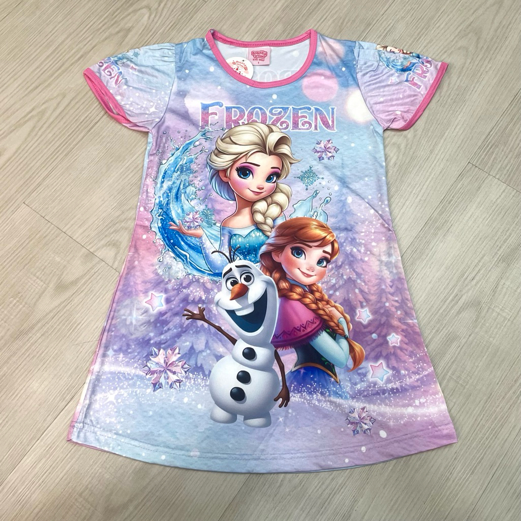 Dress Frozen / Daster Frozen / Dress Anak Frozen usia 4-7th / DB / DCK / DES - Daster Terusan Gaun G