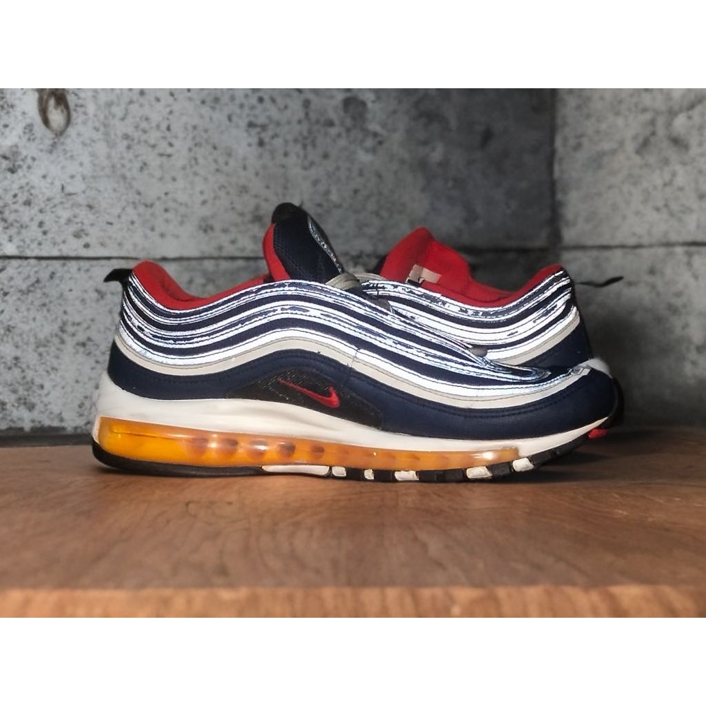 Nike Air Max 97 Midnight Navy Habanero Red