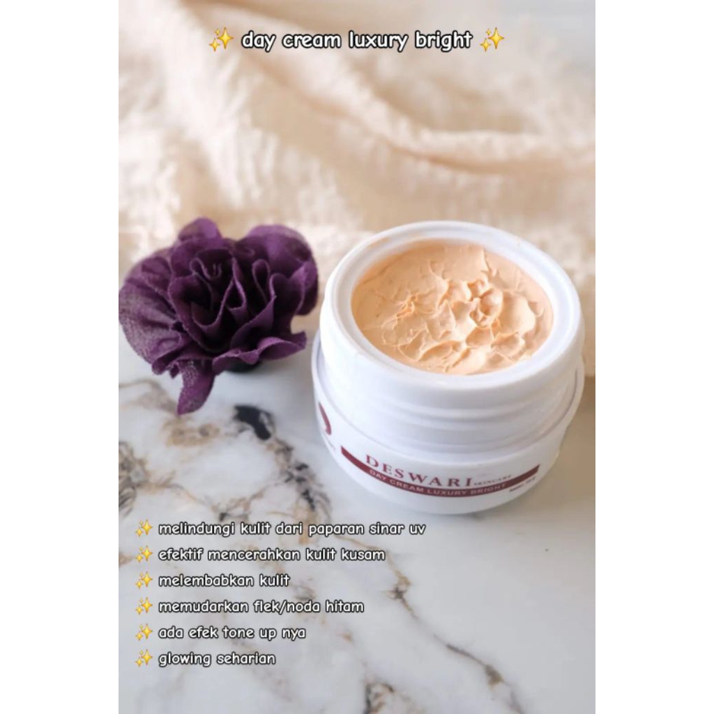 Deswari skincare cream siang Day cream luxury bright Deswari Skincare