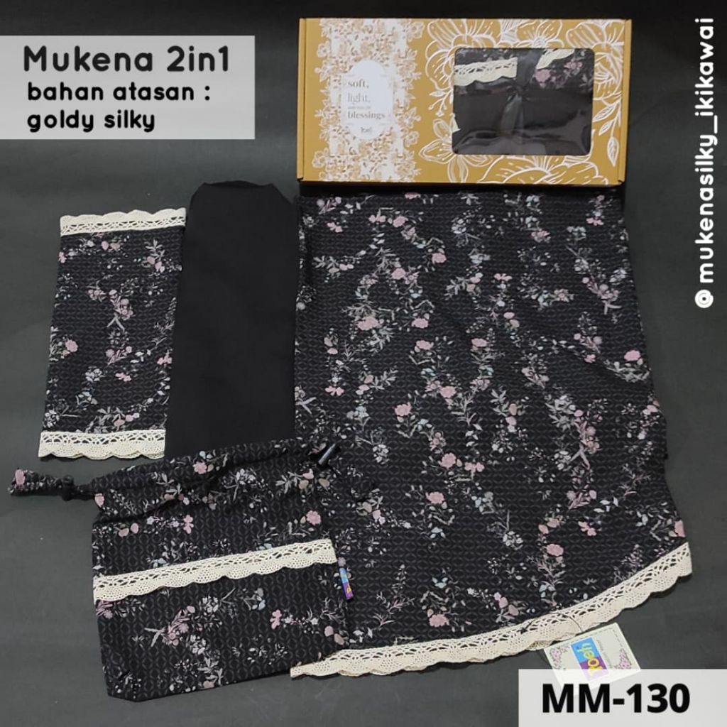 Mukena silky poeti.cotton silk import premium mukena