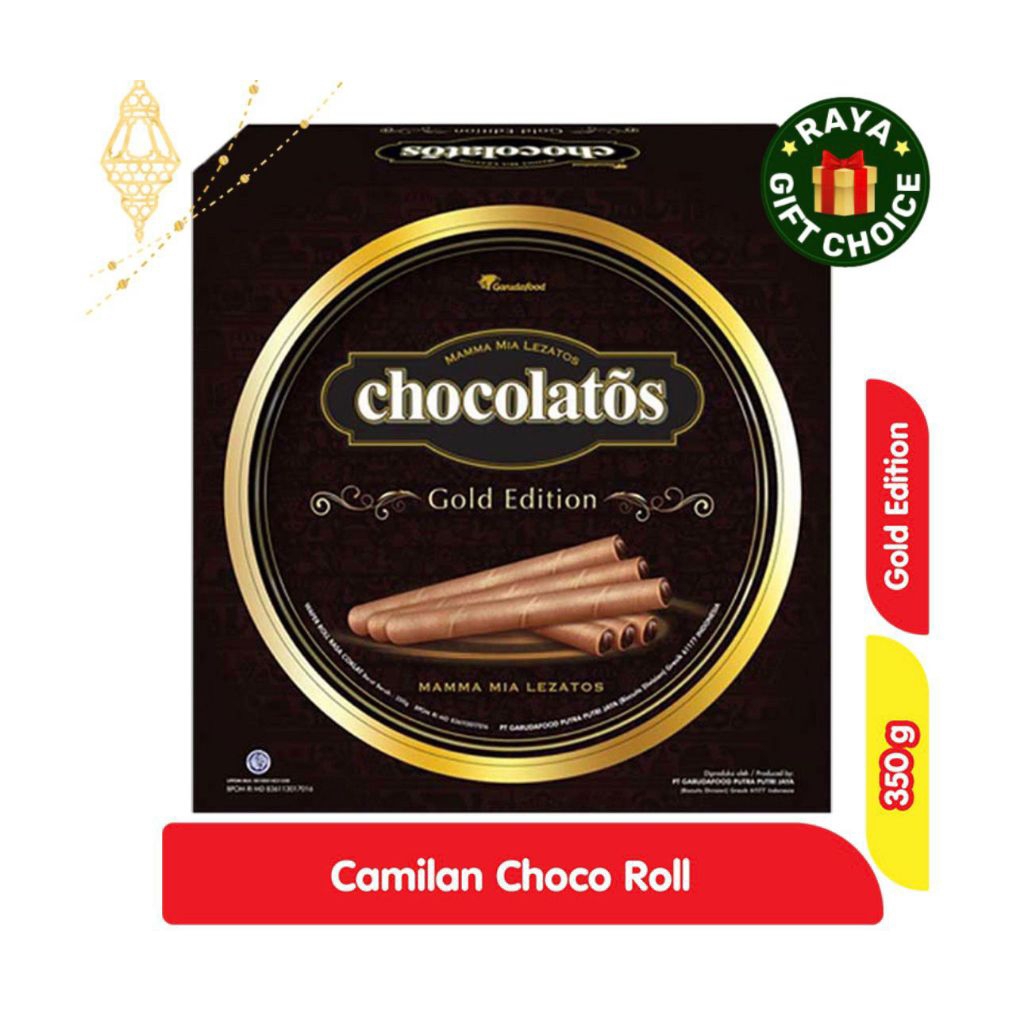 Wafer Roll Gery Chocolatos Gold Edition Kaleng 350 g