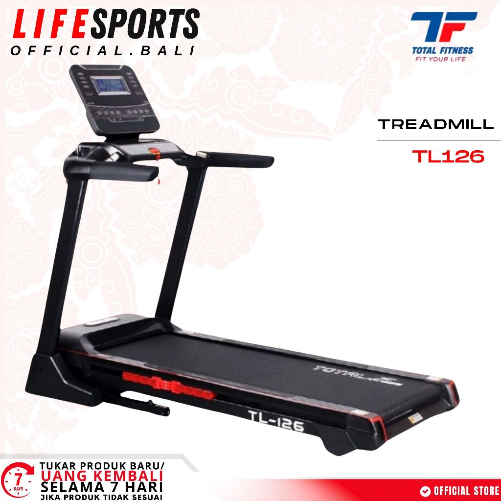 LIFESPORTS - CARDIO ALAT OLAHRAGA FITNESS TREADMILL TL-126 TOTAL FITNESS
