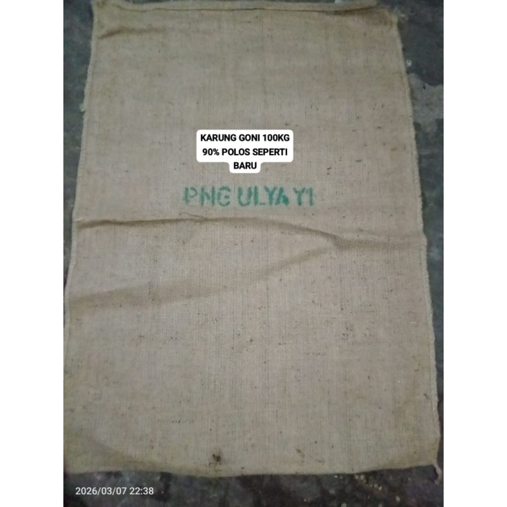 KARUNG GONI BESAR BEKAS KACANG KOPI UKURAN 100KG & 50KG ALAS BAHAN GONI TEBAL