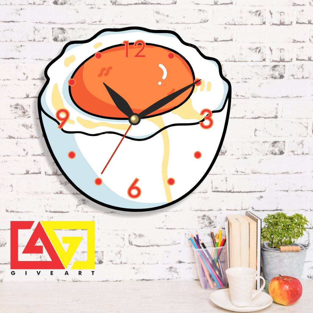 Jam Dinding / Hiasan Dinding Kitchen Keren / Aesthetic / Ukir Kayu Mdf/ Hiasan Dapur / Hiasan Cafe /