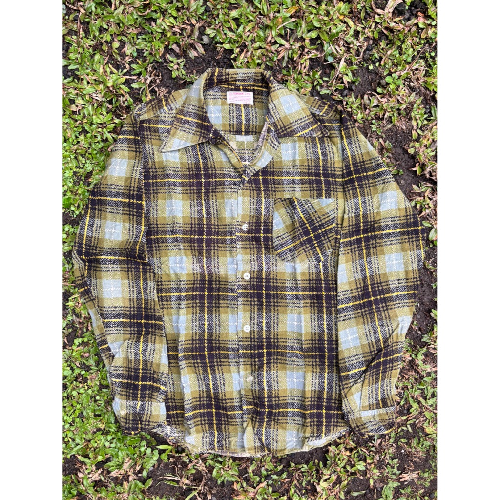 1970's Permanent Press Flannel Shirt - All Cotton