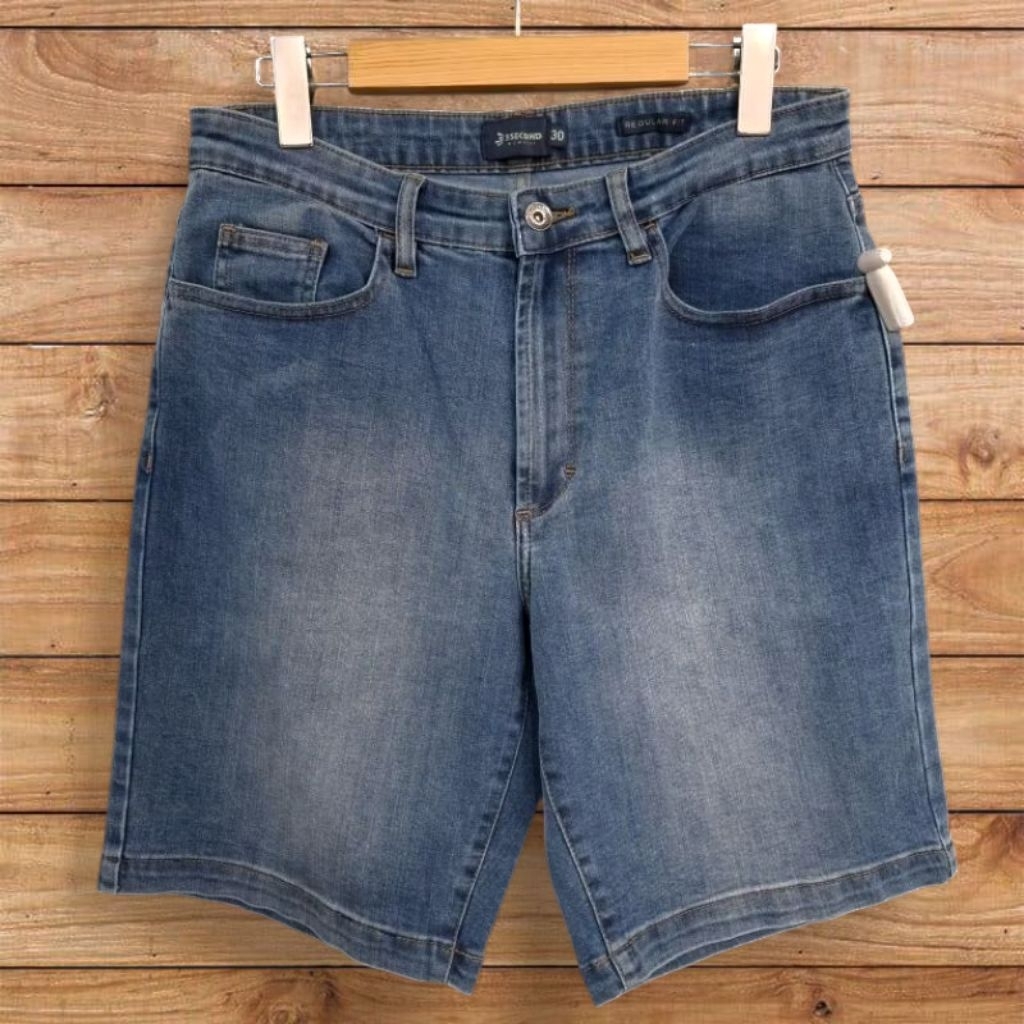 Celana Pendek Jeans Denim Pria 3Second Regular Fit Original 010425