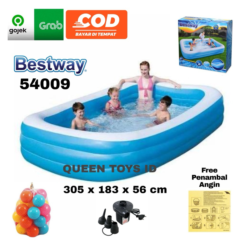 KOLAM RENANG ANAK BESTWAY 54009 305 CM - KOLAM RENANG ANAK JUMBO
