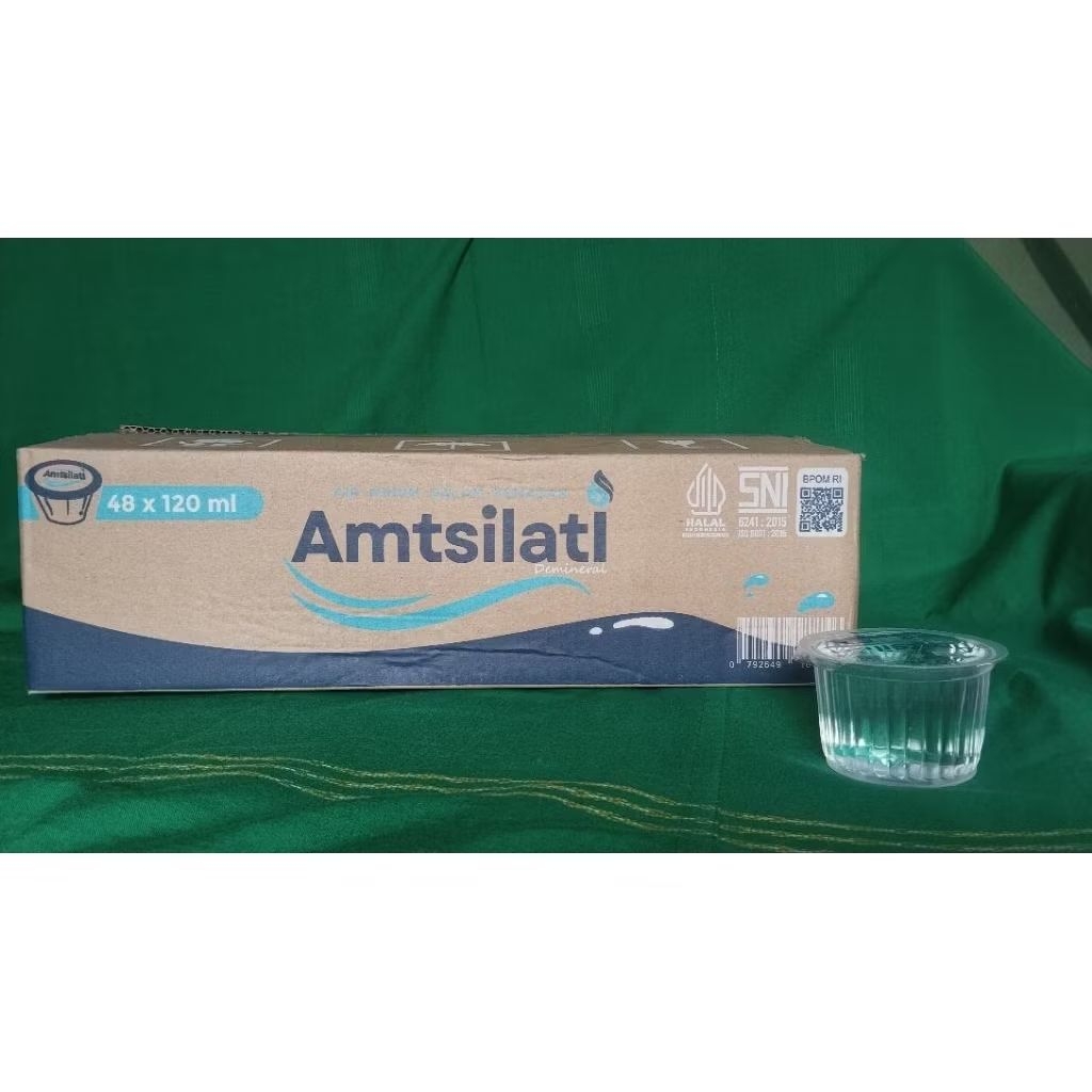 Amtsilati water kemasan cup mini | 1 Karton (48 pcs)