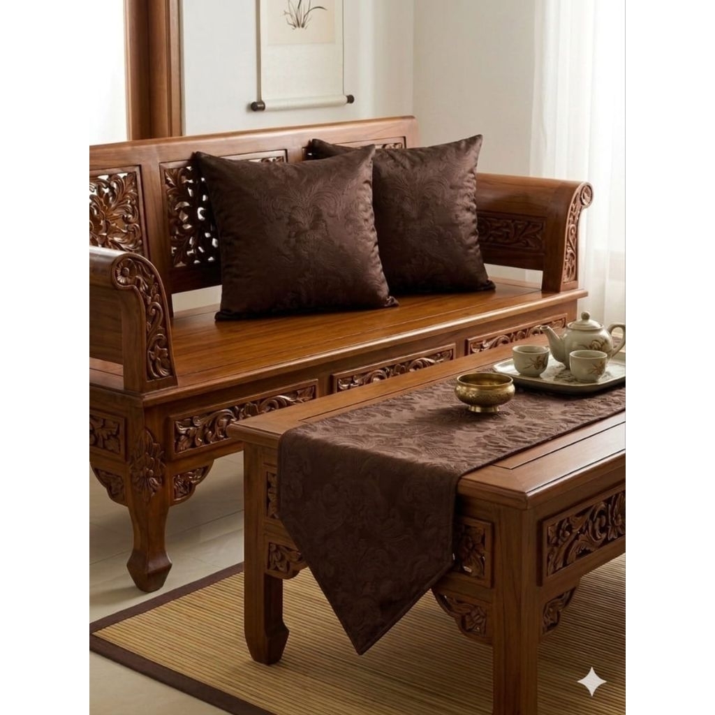 Sarung Bantal Sofa 40x40 Kulit Sintetis Premium Waterproof Anti Air & Noda - Cushion Cover Aesthetic