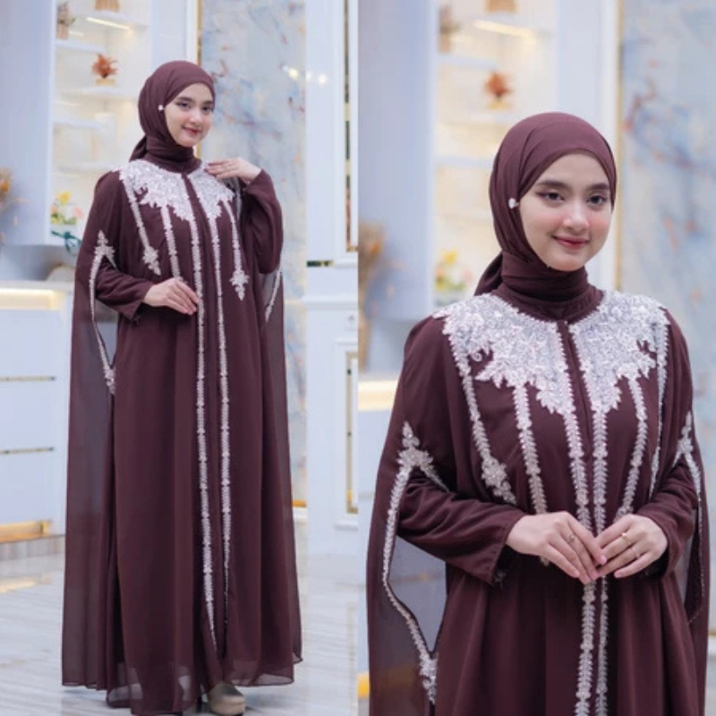 Kaftan Mahera Set Baju Muslim Wanita | Gamis 2026 | Dress Syari Premium Modern Elegan