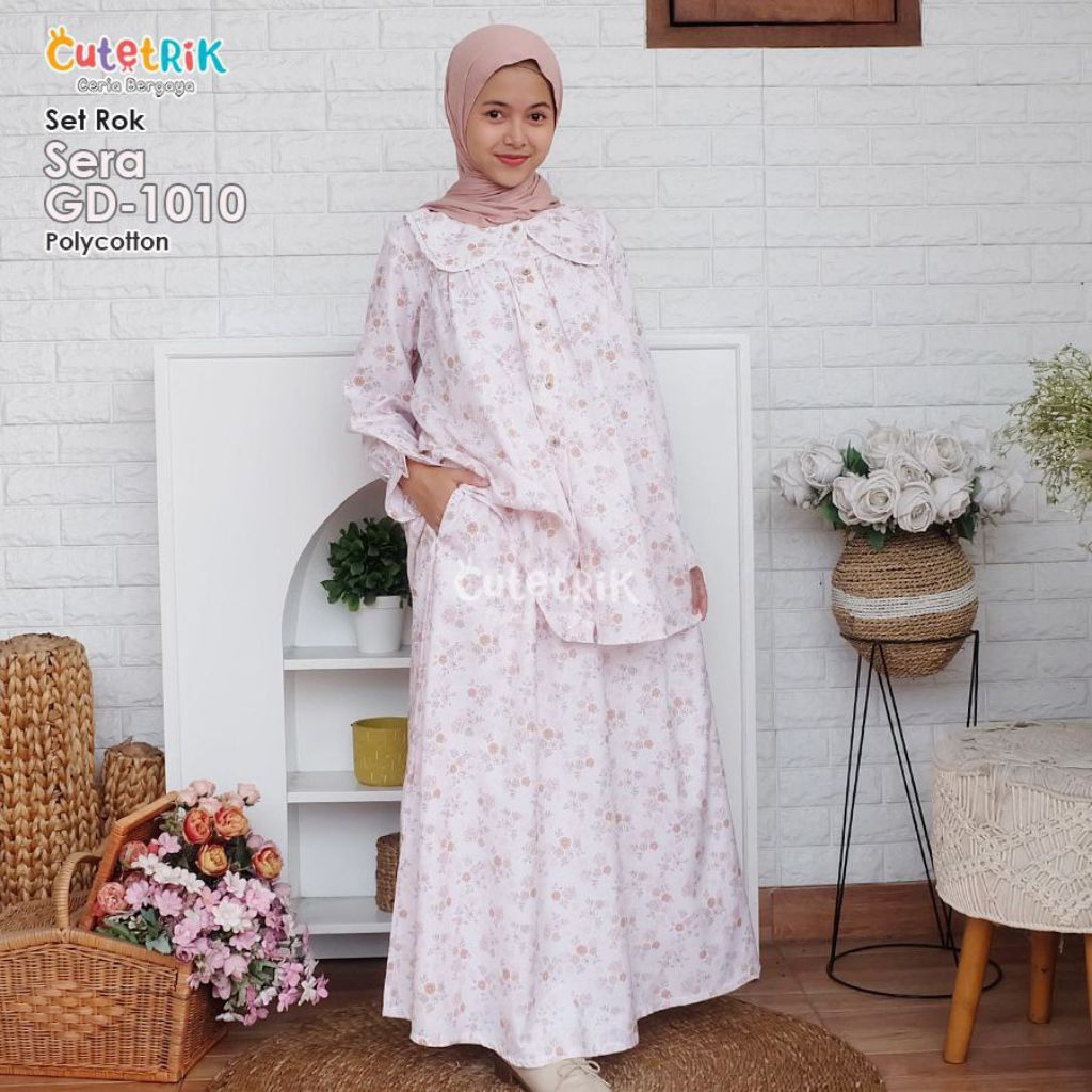 KOREAN LOOK - ZEVA CUTETRIK SETELAN ONE SET ROK ANAK PEREMPUAN TANGGUNG UMUR 10 11 12 13 14 15 16 TA