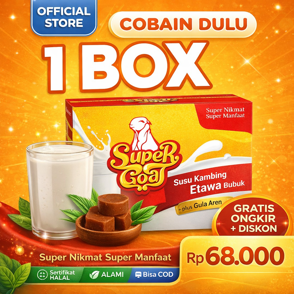 Supergoat Susu Etawa Gula Aren Sachet Bubuk