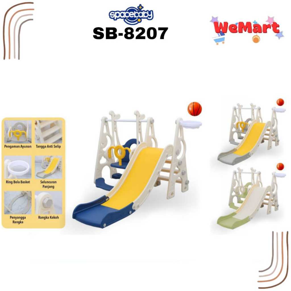SB 8207 SB 8208 JM 30289 JM-WS 726 BABY AND KIDS TOYS SLIDING WITH SWING // Mainan Perosotan Dan Ayu