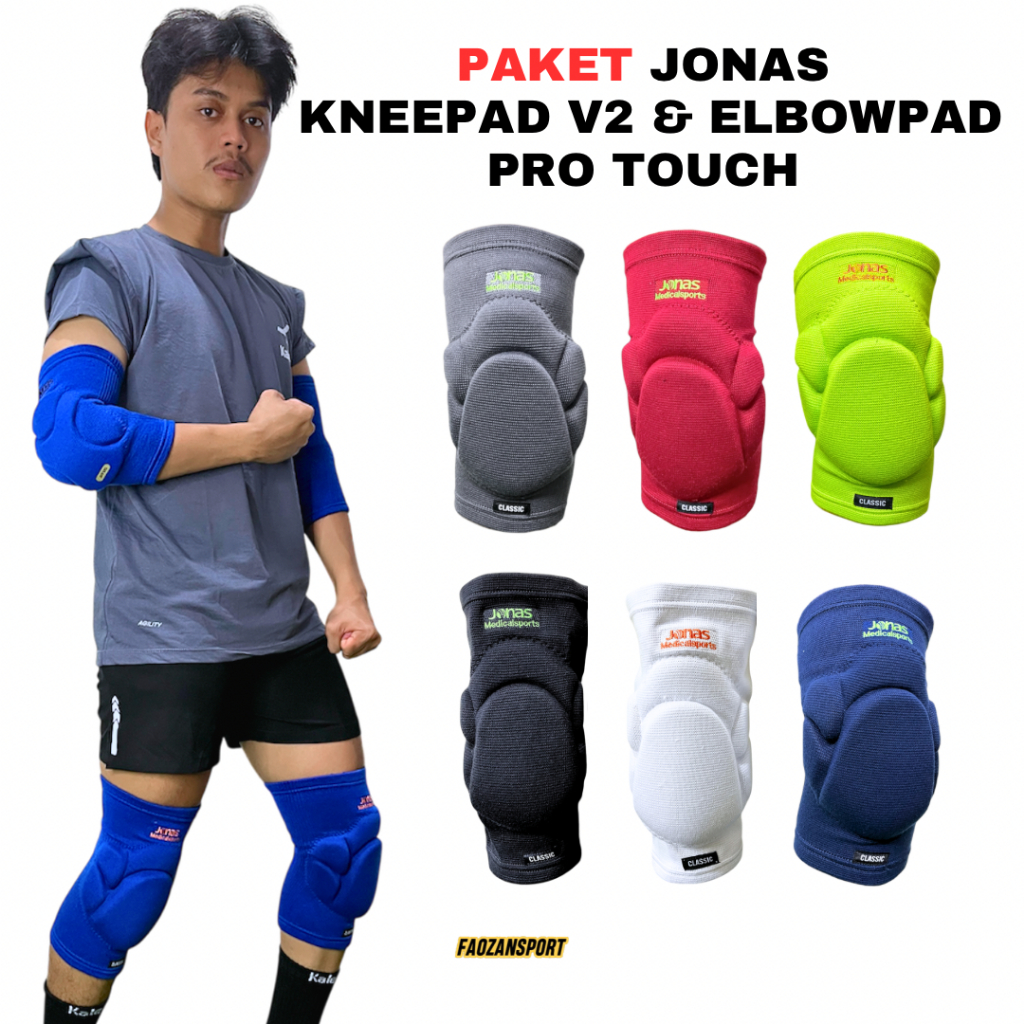 Jonas V2 Kneepad Futsal Elbowpad Pro Touch Deker Pelindung Lutut Siku Kiper Futsal Original