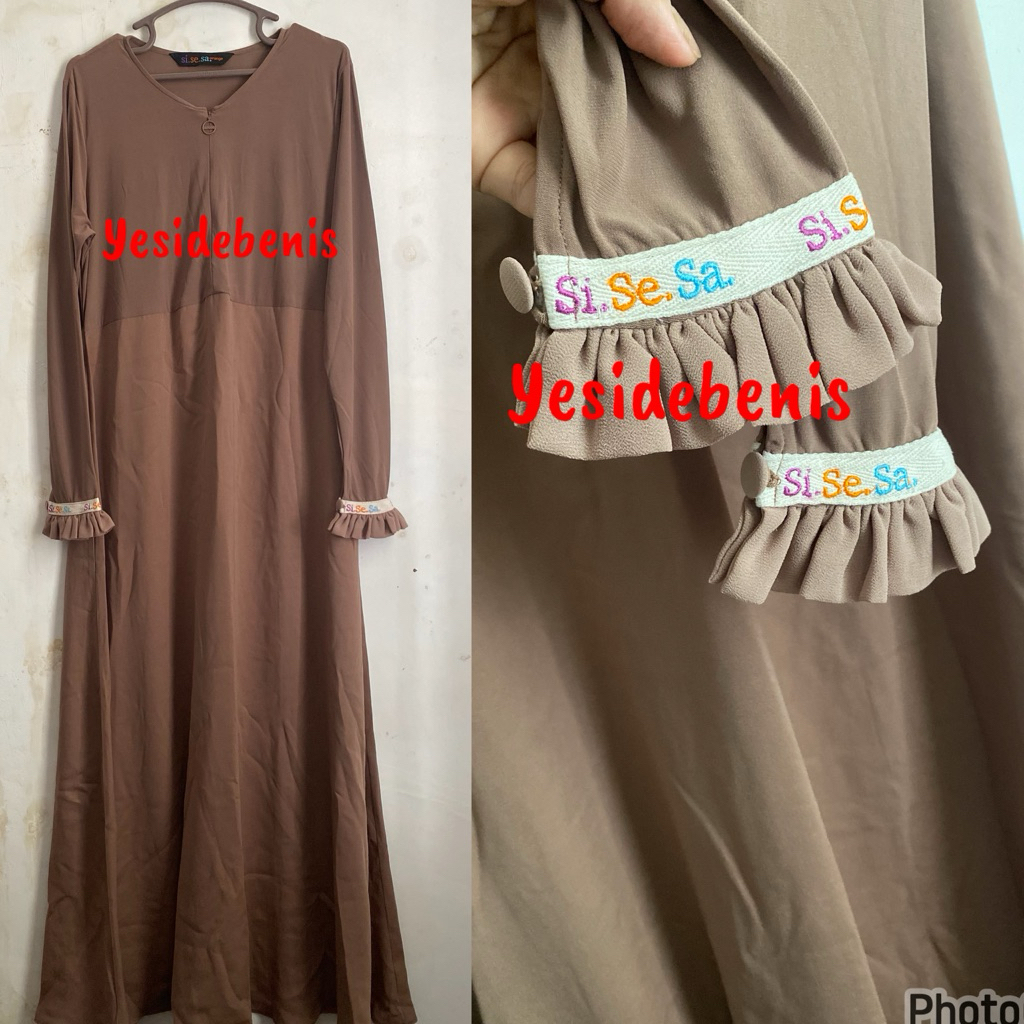 PRELOVED DRESS SISESA ORIGINAL MULUS WARNA COKLAT