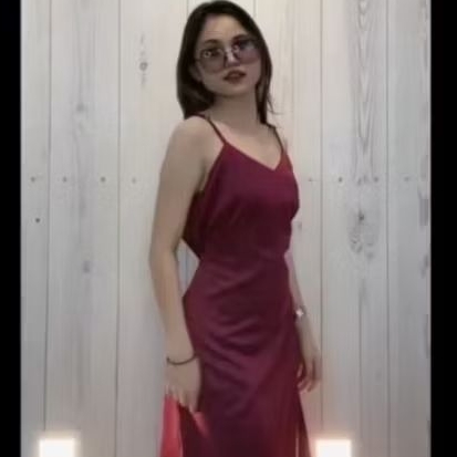 dress tanktop satin panjang