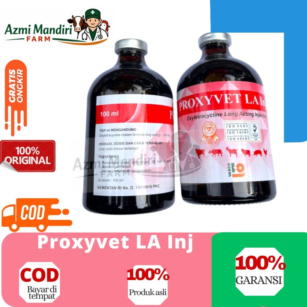 Proxyvet LA 100 ml - Antibiotik spektrum luas untuk hewan ternak