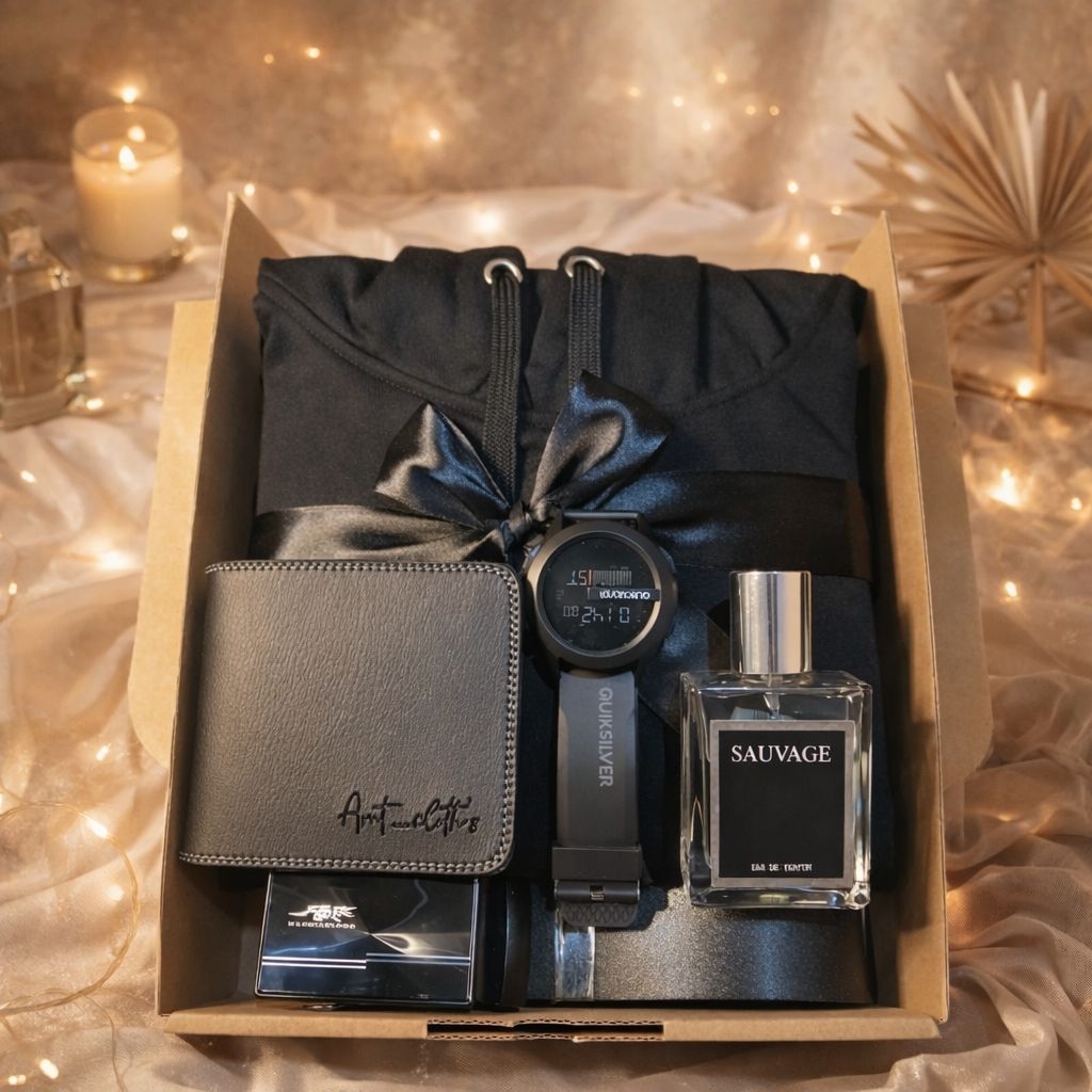 Giftbox Hampers lebaran Hoodie kado ulang tahun cowok Hadiah Anniversary wisuda