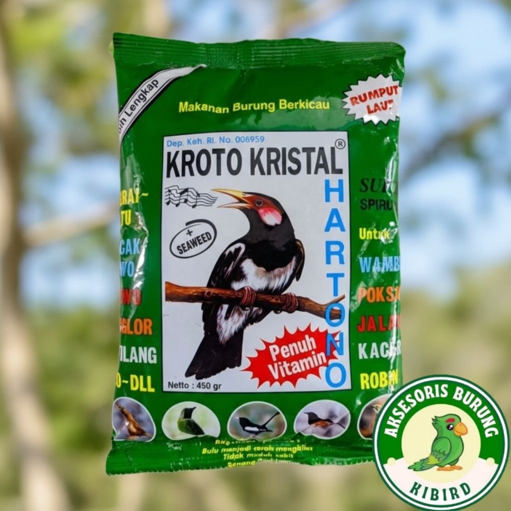 KROTO KRISTAL Hijau Rumput Laut Merk Hartono