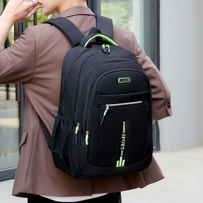 Tas Ransel & Jinjing 2in1 Anti Air | Tas Laptop Waterproof Serbaguna | Pilihan Warna Hitam Abu Hijau