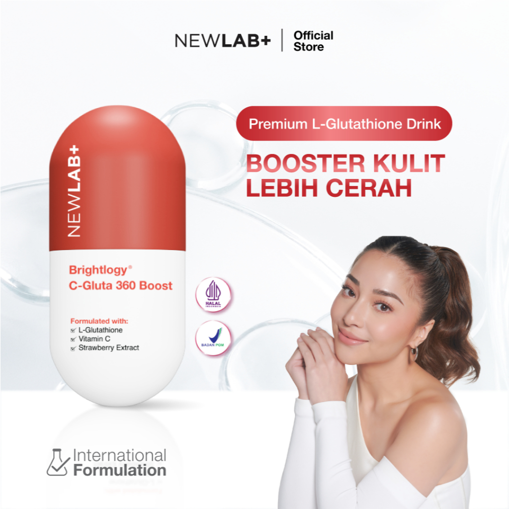 NEWLAB Brightlogy C-Gluta 360 Boost || Minuman Glutathione untuk Pemutih Badan || Glutathione Kapsul