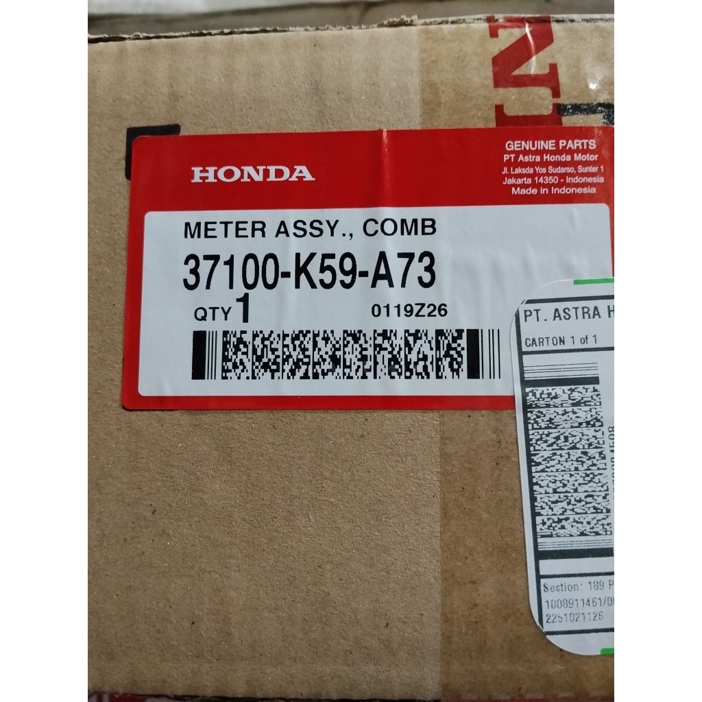 METER ASSY SPIDOMETER ASSY VARIO 150 37100-K59-A73