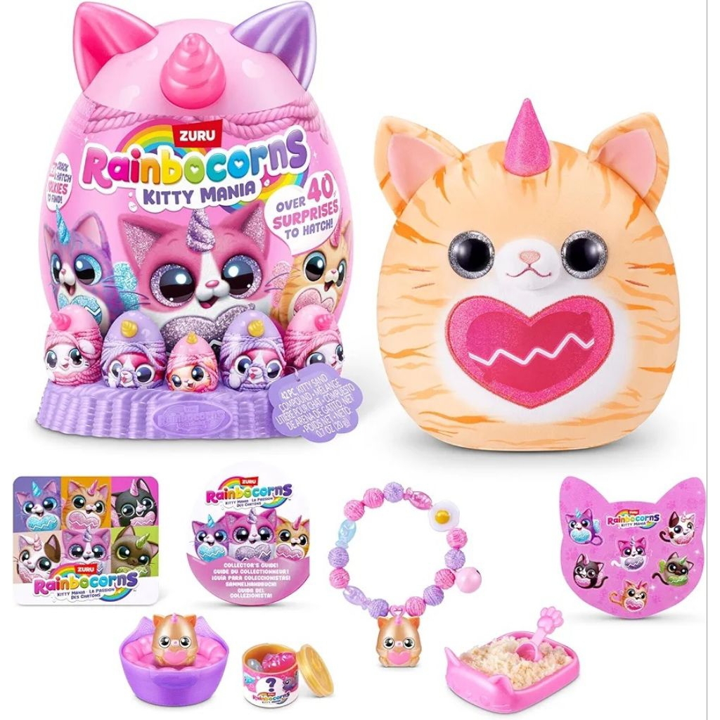 Zuru Rainbocorns Kitty Mania Plushies Toy Plush Boneka