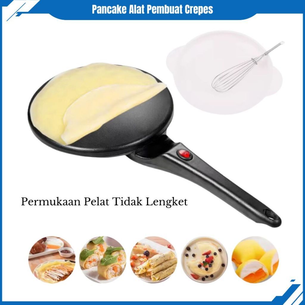 Wajan Crepers Maker Pan Pembuat Kulit Risol Pancake Listrik 600w Electric Crepes Maker