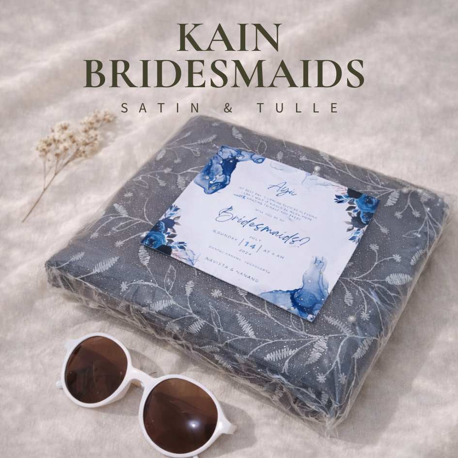 Paket Kain Seragam Bridesmaids FREE CARD [SATIN+TILLE]