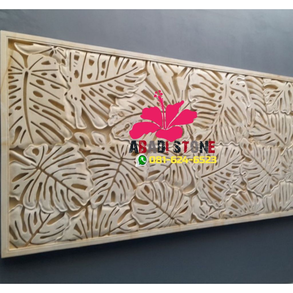dinding relief ukiran batu ukir ruang tamu permeter persegi