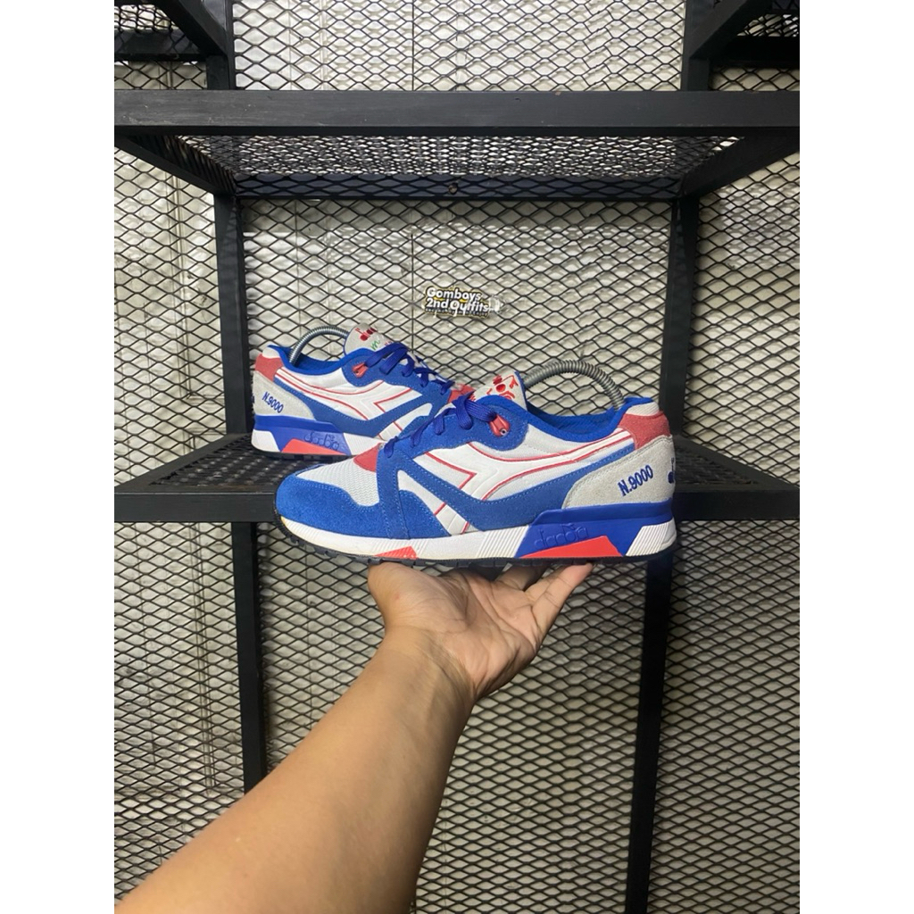 Diadora N9000 True Blue Poppy Red Size 41 | 26cm