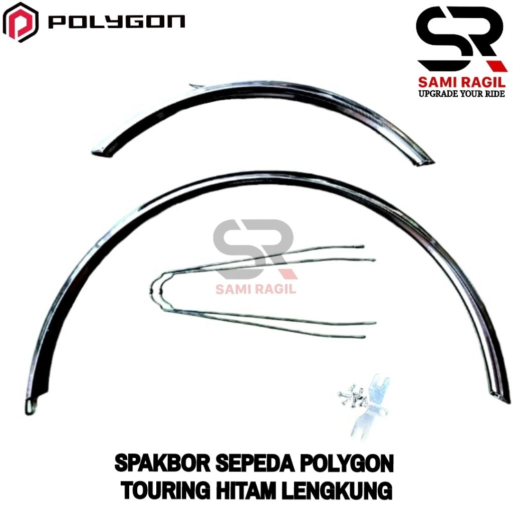 SPAKBOR SEPEDA POLYGON TOURING HITAM LENGKUNG FENDER SLEBOR MTB FEDERAL 26 700 700c CITY BIKE CTB BA
