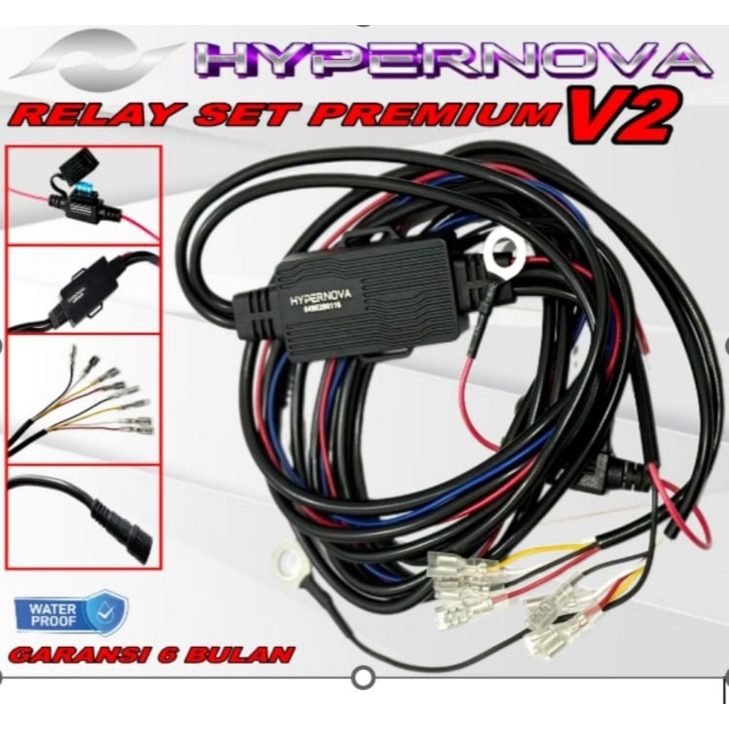 Hypernova Original Relay Set Lampu Tembak LED Hypernova V2