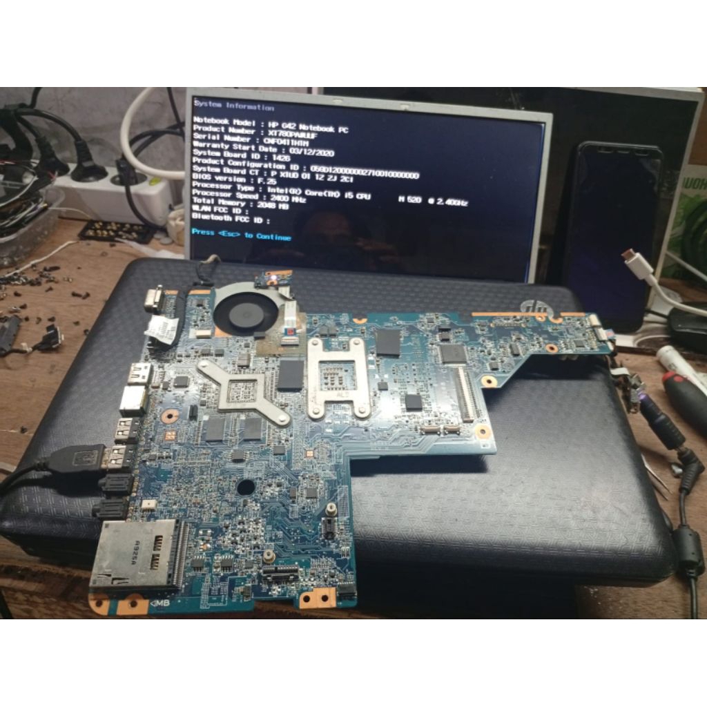 Motherboard mainboard mobo normal Hp G42 COMPAQ CQ42 G42-360TX