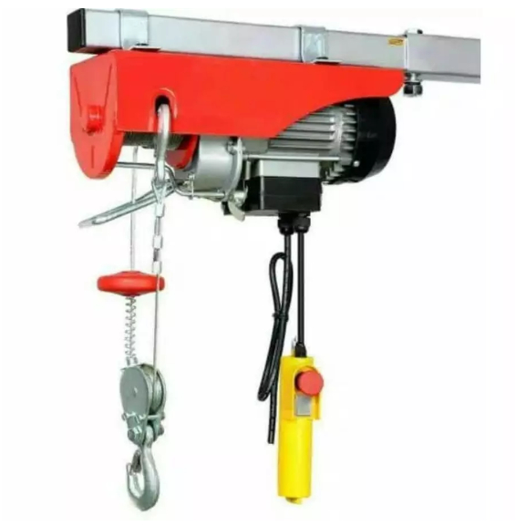 Elektrik wire rope hoist 1 ton 1200kg 12M takel katrol listrik