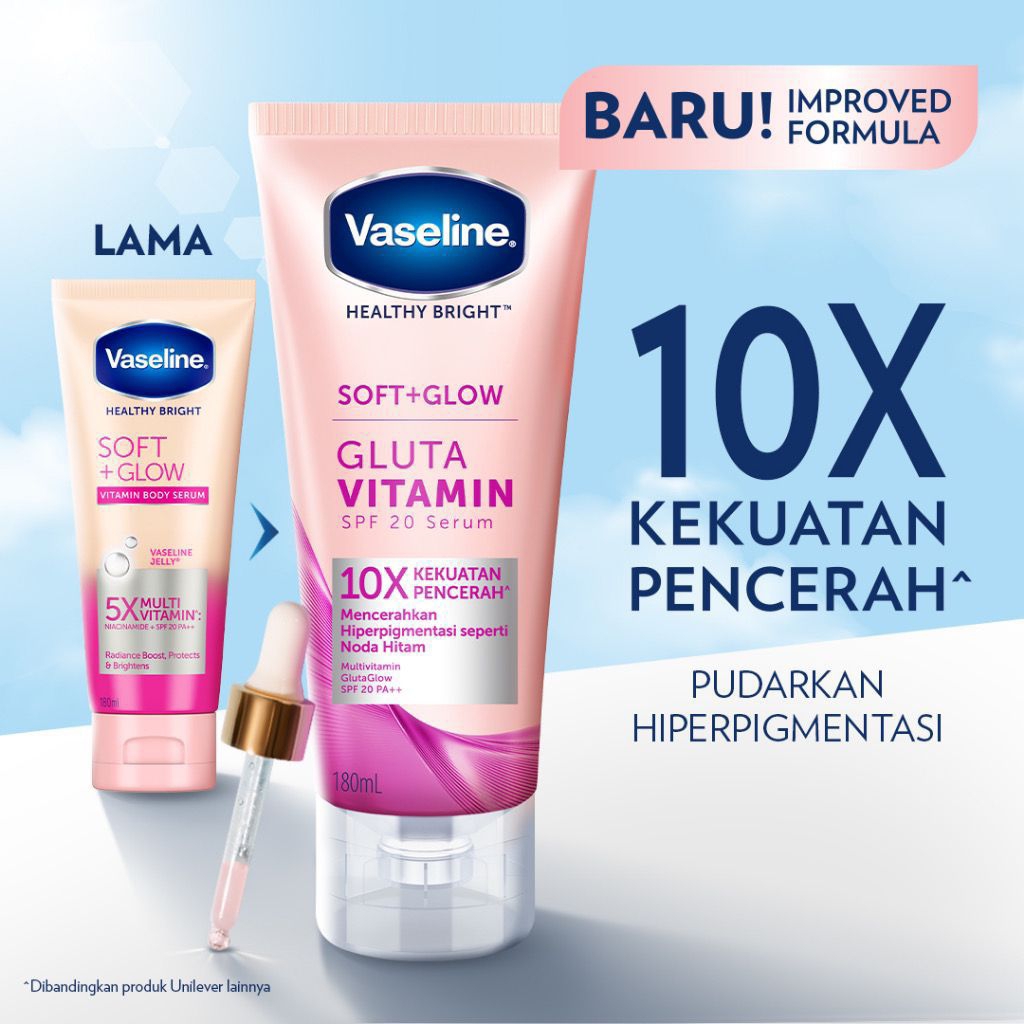 promo | lotion  soft glow vaseline gluta vitamen spf 10x kekuatn pencerah garansi originlal bpom