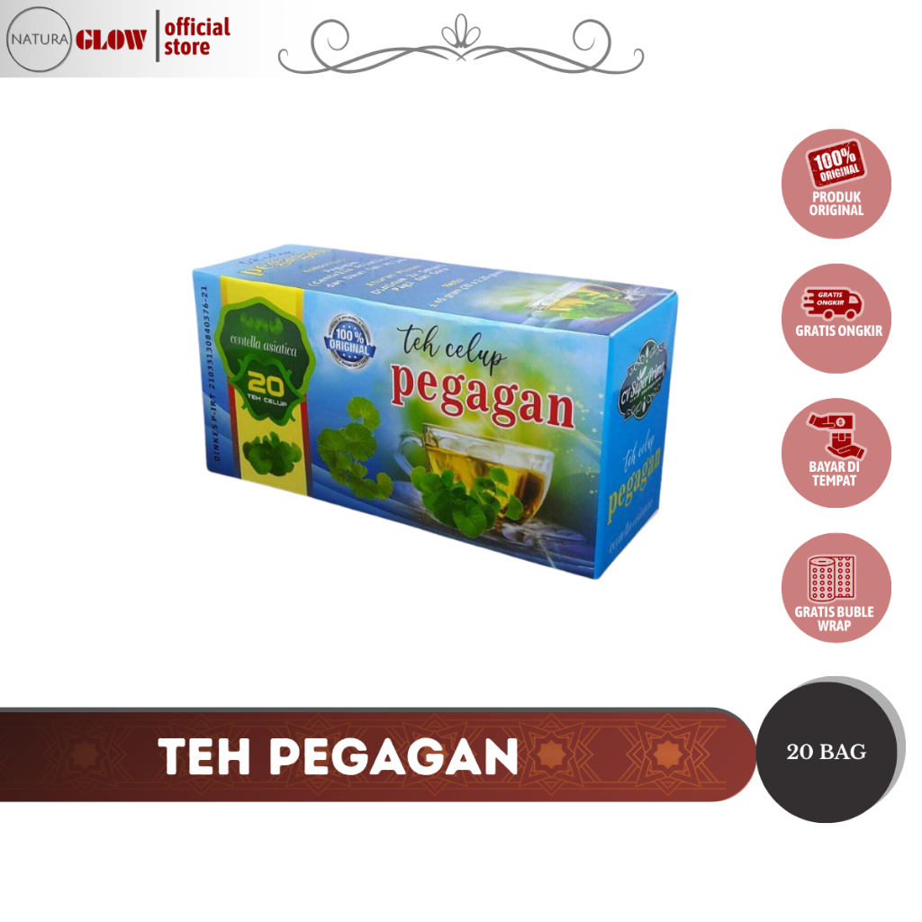 TEH CELUP PEGAGAN CV SUPER PRIMA ISI 20 | TEH HERBAL PEGAGAN | MINUMAN HERBAL ALAMI