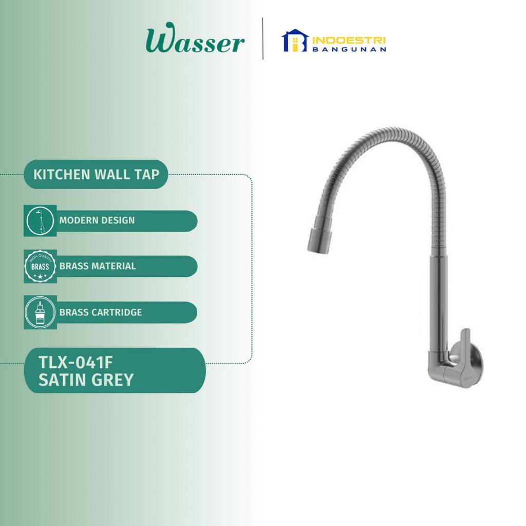 Kran Sink Cuci Piring Dinding Wasser TLX 041F Satin Grey / Wasser Keran Cuci Piring / Kran Sink Flex