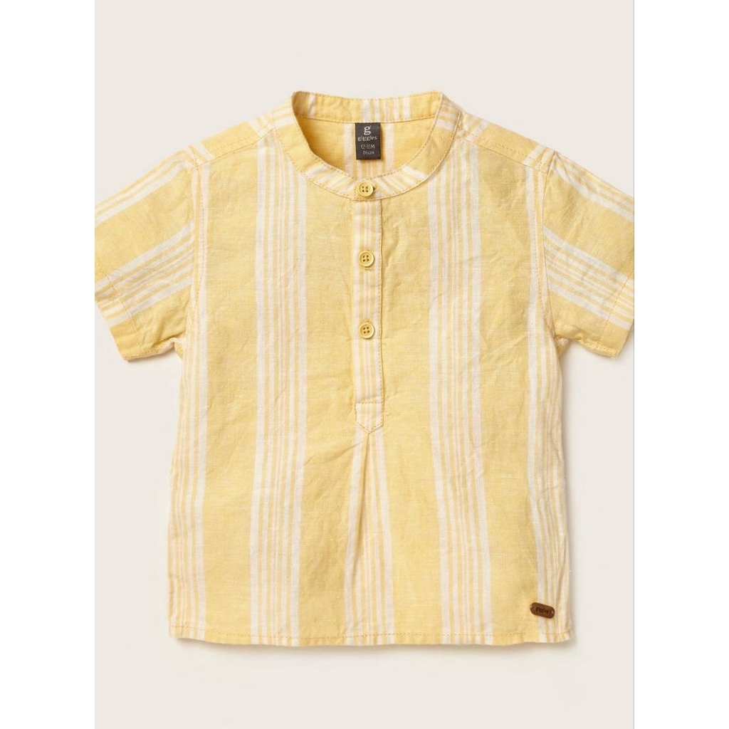 BABYSHOP JUNIORS GIGGLES SALE UP TO 70% YELLOW STRIPED COLLAR SHIRTS 12-18M