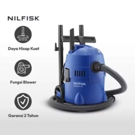 Vacuum cleaner nilfisk kering dan basah 12 ltr, Nilfisk Buddy2 Vacuum Cleaner Wet & Dry Home Use