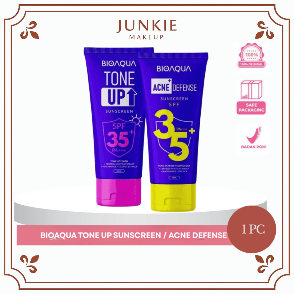 Bioaqua Sunscreen Tone Up SPF 35+ Tone Up Acne Defense Sunblock UV Protection Sunblock Bioaqua - JUN
