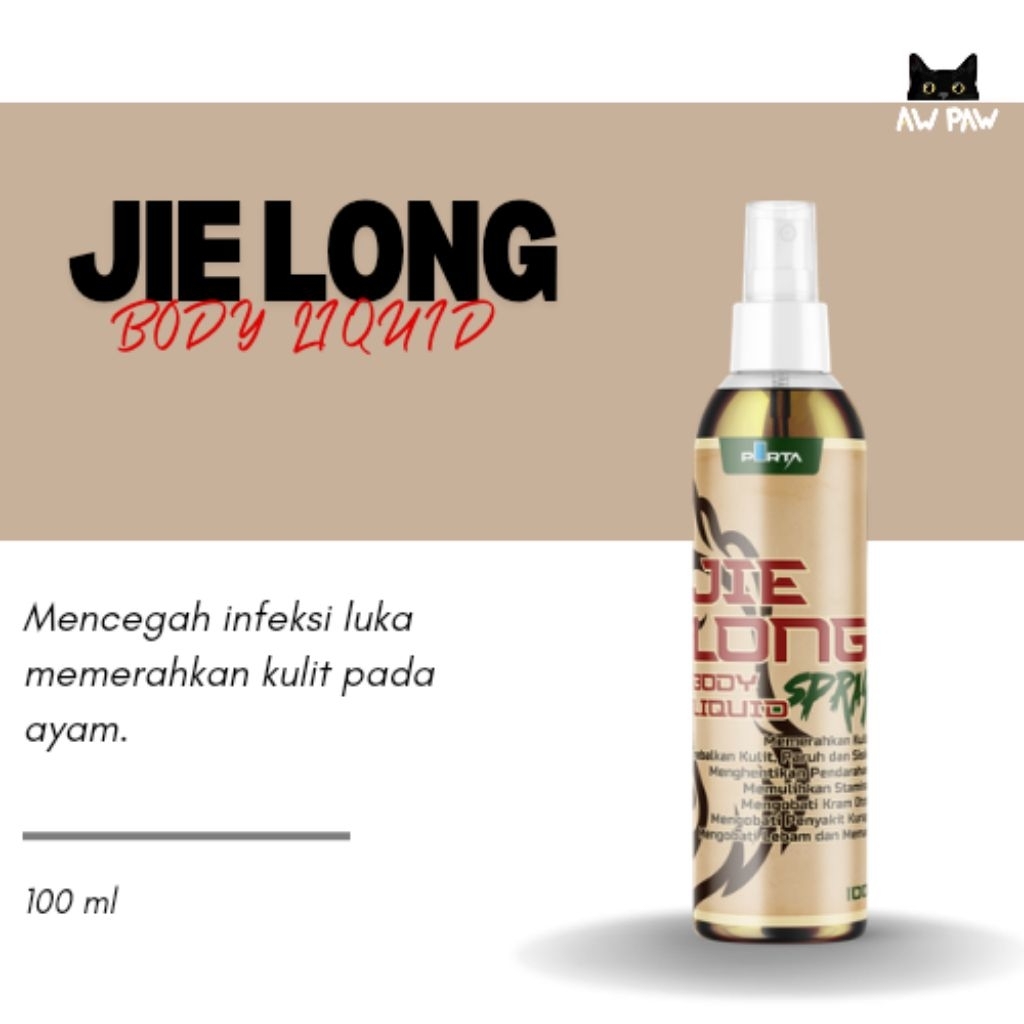 JIE LONG SPRAY 100ML - BODY LIQUID ARAK GOSOK KHUSUS AYAM ADUAN