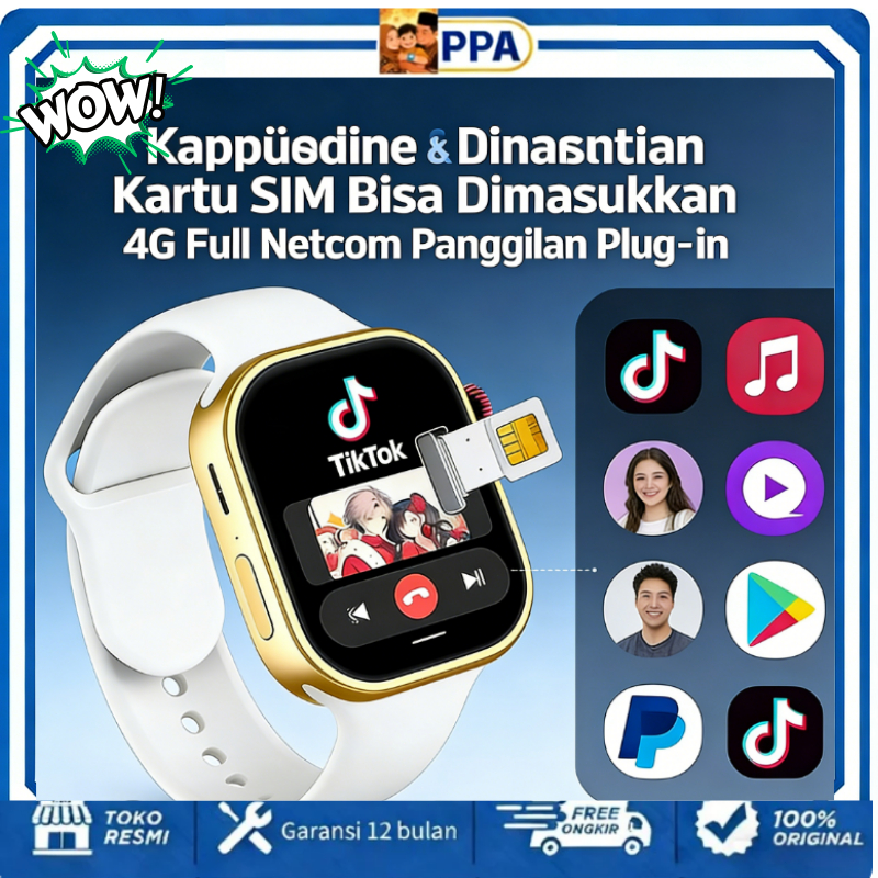 Wah Smartwatch Premium SIM Card – Bisa WA & Video Call, untuk Dewasa & Anak Hanya mendukung sistem A
