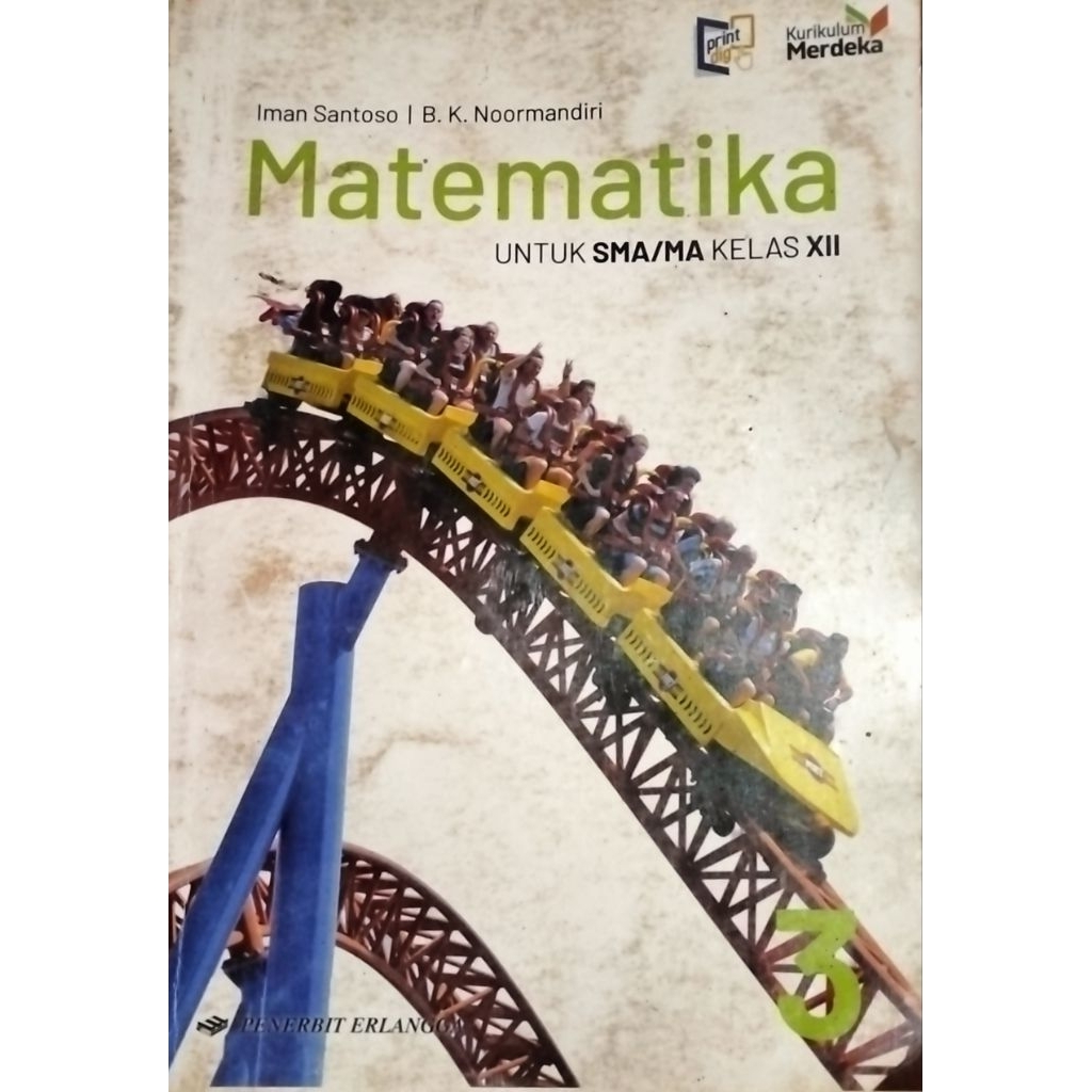 BUKU MATEMATIKA ERLANGGA SMA KELAS 12 ( BEKAS )