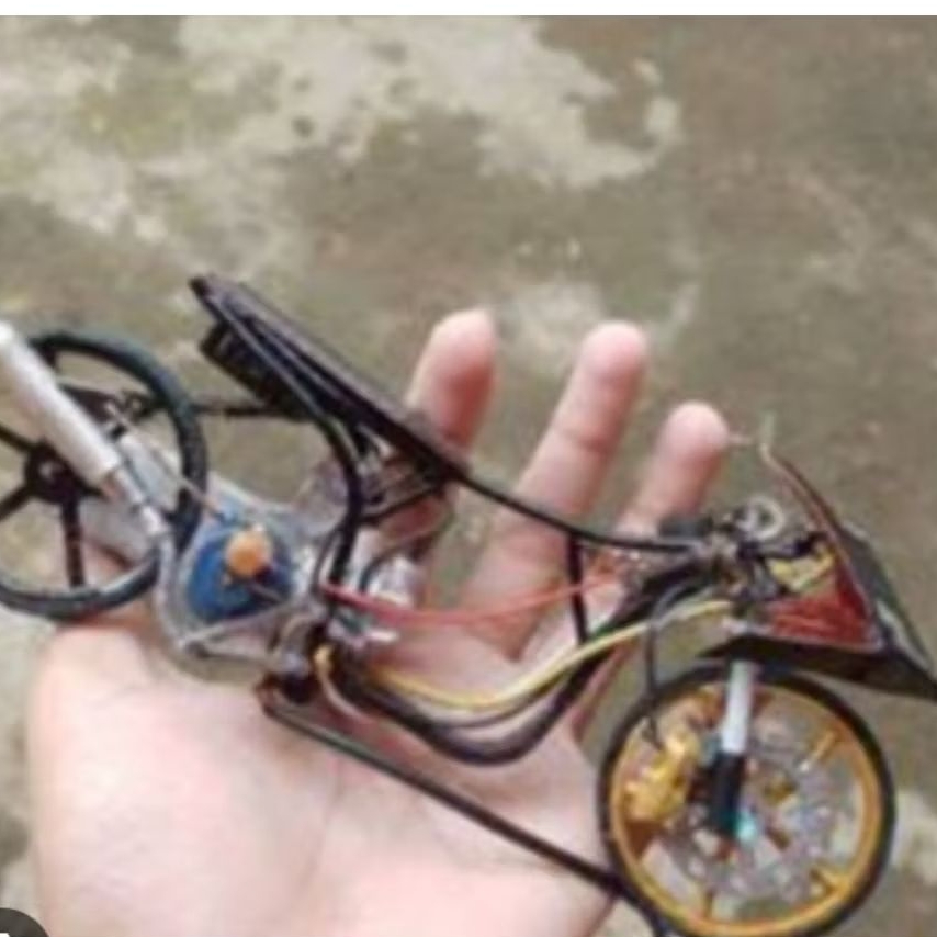 diecast motor balap drag race yamaha mio sporty sudah terpasang fairing