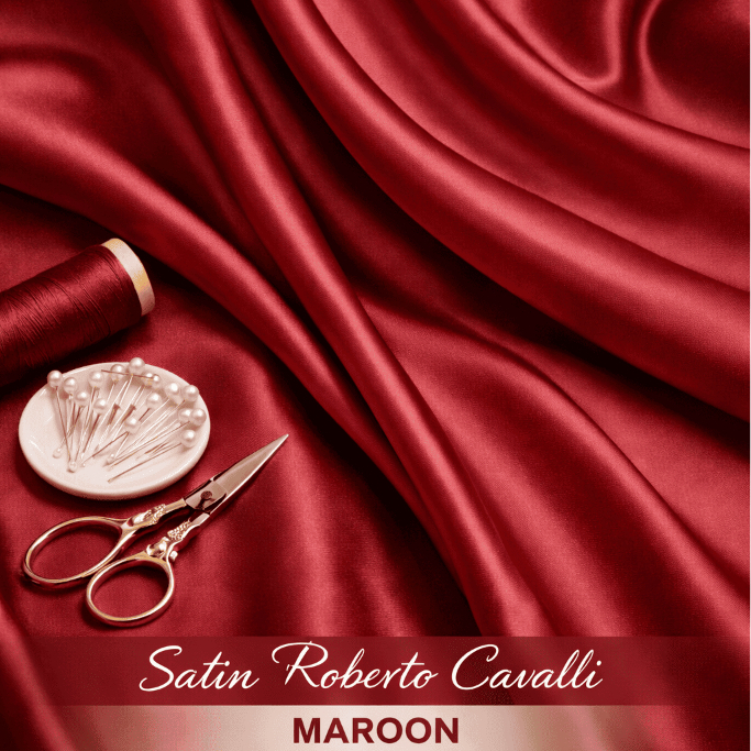 Kain Satin Roberto Cavalli Premium – Bahan Gamis, Dress, Blouse & Hijab | Kain Polos Premium Halus J