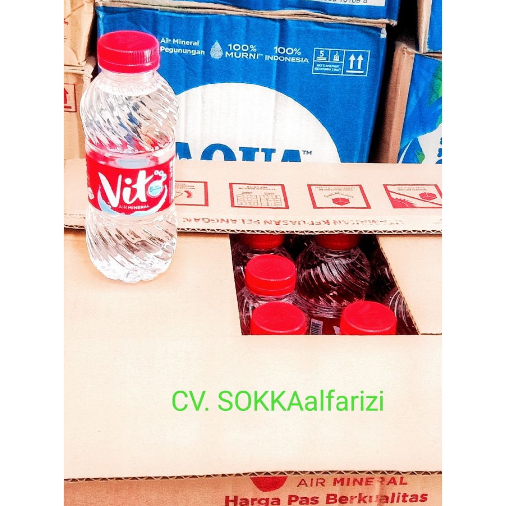 Air Mineral VIT Kemasan Botol 220 ML Segar, Praktis dan Siap Saji/VIT Botol Mini 220 ml/VIT Mini isi