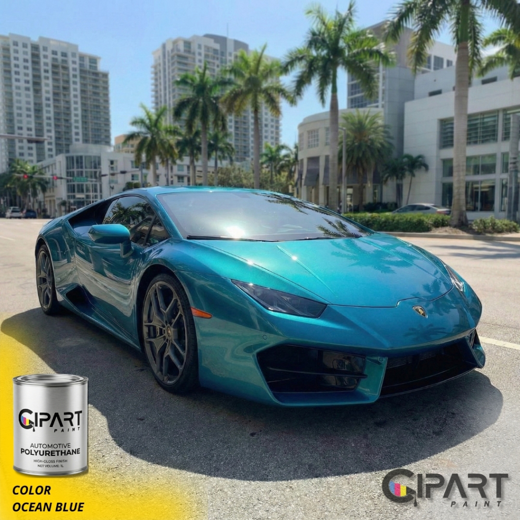 Cat Mobil & Motor CIPART PAINT - OCEAN BLUE Effect Series Biru Laut Tosca Turquoise Metalik Pearl PU