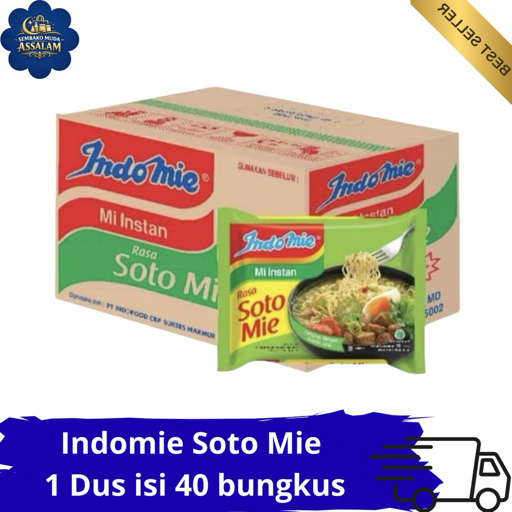 Indomie Rebus Soto Kie 1 Dus isi 40 Pcs / mie instan Indomie rebus soto mie bestseller